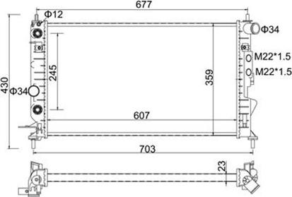 Magneti Marelli 359000300090 - Radiators, Motora dzesēšanas sistēma ps1.lv