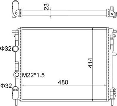 Magneti Marelli 359000300030 - Radiators, Motora dzesēšanas sistēma ps1.lv