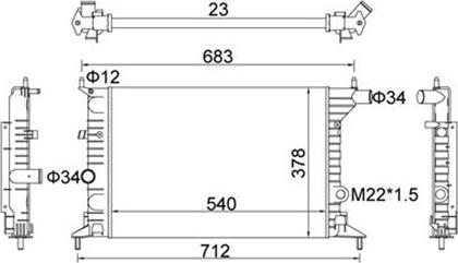 Magneti Marelli 359000300180 - Radiators, Motora dzesēšanas sistēma ps1.lv