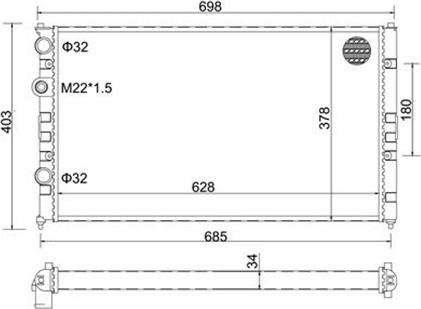 Magneti Marelli 359000300360 - Radiators, Motora dzesēšanas sistēma ps1.lv