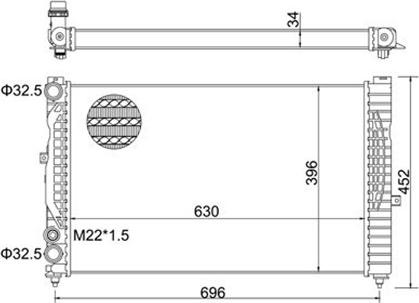 Magneti Marelli 359000300250 - Radiators, Motora dzesēšanas sistēma ps1.lv