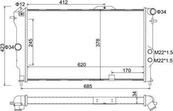 Magneti Marelli 359000301390 - Radiators, Motora dzesēšanas sistēma ps1.lv