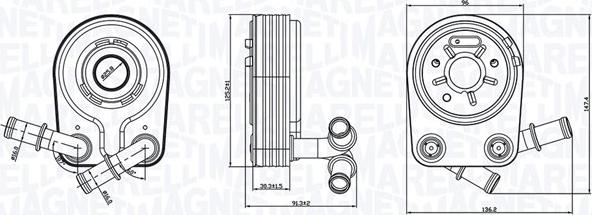 Magneti Marelli 350300000100 - Eļļas radiators, Motoreļļa ps1.lv