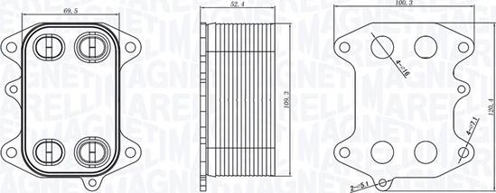 Magneti Marelli 350300003300 - Eļļas radiators, Motoreļļa ps1.lv