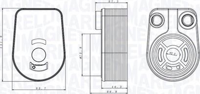 Magneti Marelli 350300002800 - Eļļas radiators, Motoreļļa ps1.lv