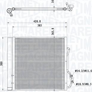 Magneti Marelli 350203921000 - Kondensators, Gaisa kond. sistēma ps1.lv