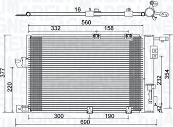 Magneti Marelli 350203927000 - Kondensators, Gaisa kond. sistēma ps1.lv