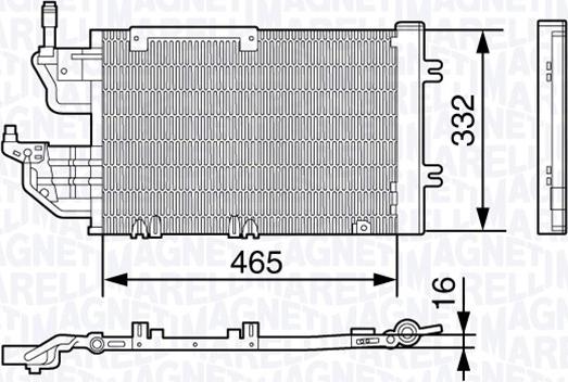 Magneti Marelli 350203648000 - Kondensators, Gaisa kond. sistēma ps1.lv