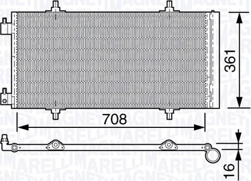 Magneti Marelli 350203643000 - Kondensators, Gaisa kond. sistēma ps1.lv