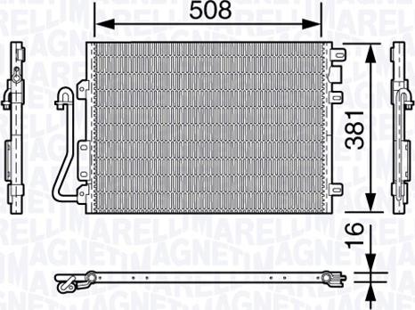 Magneti Marelli 350203658000 - Kondensators, Gaisa kond. sistēma ps1.lv