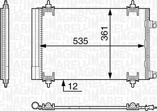 Magneti Marelli 350203603000 - Kondensators, Gaisa kond. sistēma ps1.lv