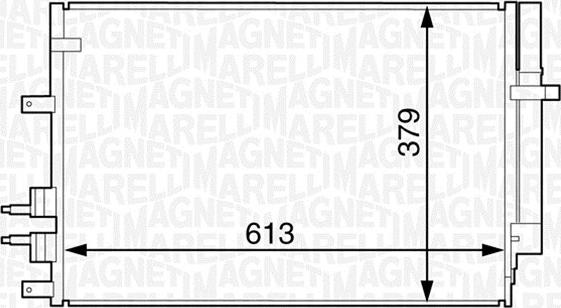 Magneti Marelli 350203615000 - Kondensators, Gaisa kond. sistēma ps1.lv