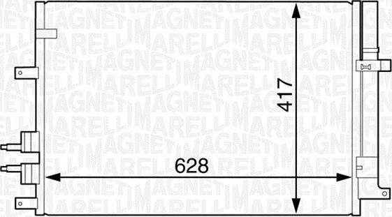 Magneti Marelli 350203616000 - Kondensators, Gaisa kond. sistēma ps1.lv