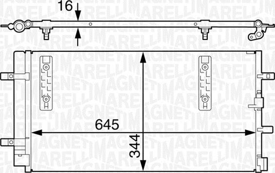 Magneti Marelli 350203632000 - Kondensators, Gaisa kond. sistēma ps1.lv