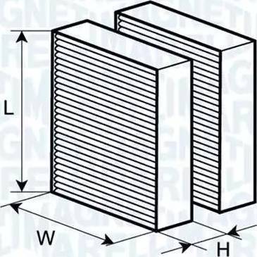 Magneti Marelli 350203063480 - Filtrs, Salona telpas gaiss ps1.lv