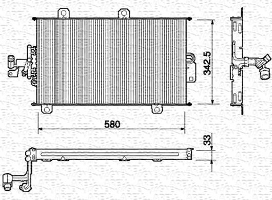 Magneti Marelli 350203100000 - Kondensators, Gaisa kond. sistēma ps1.lv