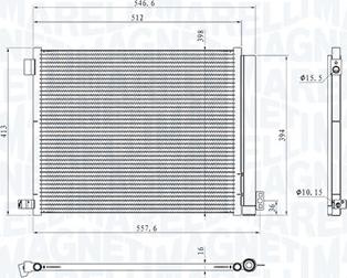 Magneti Marelli 350203101400 - Kondensators, Gaisa kond. sistēma ps1.lv