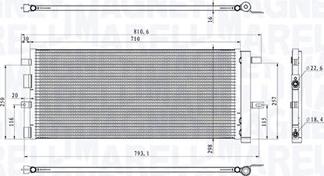 Magneti Marelli 350203103900 - Kondensators, Gaisa kond. sistēma ps1.lv