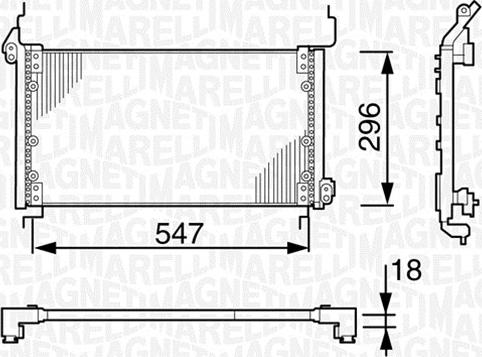 Magneti Marelli 350203138000 - Kondensators, Gaisa kond. sistēma ps1.lv