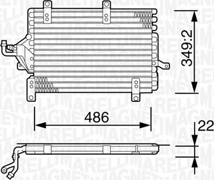 Magneti Marelli 350203124000 - Kondensators, Gaisa kond. sistēma ps1.lv