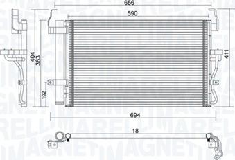 Magneti Marelli 350203894000 - Kondensators, Gaisa kond. sistēma ps1.lv