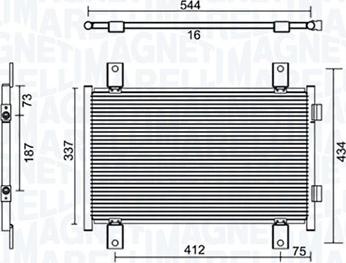 Magneti Marelli 350203895000 - Kondensators, Gaisa kond. sistēma ps1.lv