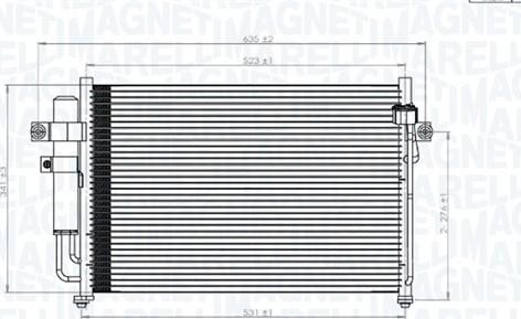 Magneti Marelli 350203846000 - Kondensators, Gaisa kond. sistēma ps1.lv