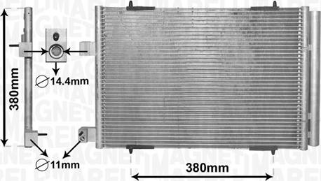 Magneti Marelli 350203855000 - Kondensators, Gaisa kond. sistēma ps1.lv