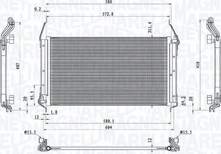 Magneti Marelli 350203801000 - Kondensators, Gaisa kond. sistēma ps1.lv