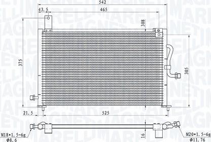 Magneti Marelli 350203885000 - Kondensators, Gaisa kond. sistēma ps1.lv