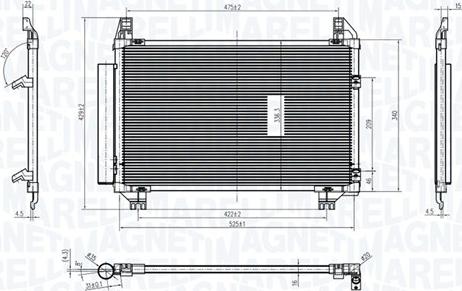 Magneti Marelli 350203837000 - Kondensators, Gaisa kond. sistēma ps1.lv