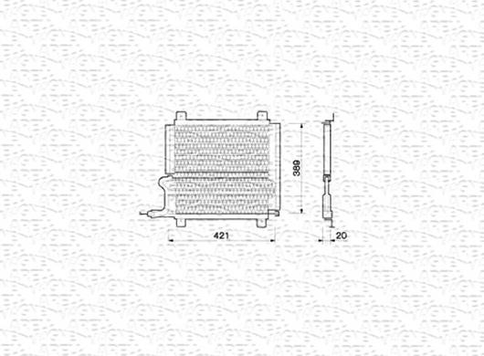 Magneti Marelli 350203208000 - Kondensators, Gaisa kond. sistēma ps1.lv