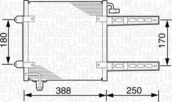 Magneti Marelli 350203237000 - Kondensators, Gaisa kond. sistēma ps1.lv