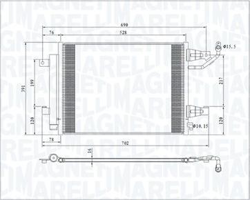 Magneti Marelli 350203792000 - Kondensators, Gaisa kond. sistēma ps1.lv