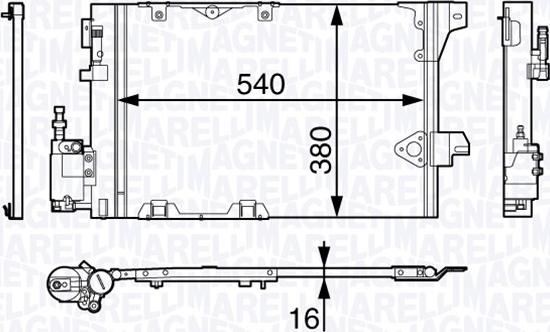 Magneti Marelli 350203703000 - Kondensators, Gaisa kond. sistēma ps1.lv