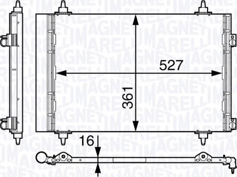 Magneti Marelli 350203714000 - Kondensators, Gaisa kond. sistēma ps1.lv