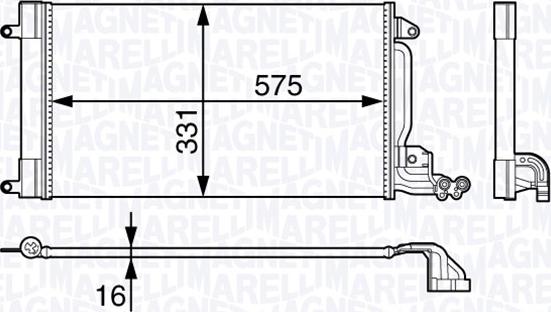 Magneti Marelli 350203715000 - Kondensators, Gaisa kond. sistēma ps1.lv