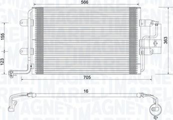 Magneti Marelli 350203735000 - Kondensators, Gaisa kond. sistēma ps1.lv