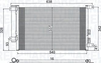 Magneti Marelli 350203733000 - Kondensators, Gaisa kond. sistēma ps1.lv