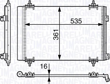 Magneti Marelli 350203721000 - Kondensators, Gaisa kond. sistēma ps1.lv