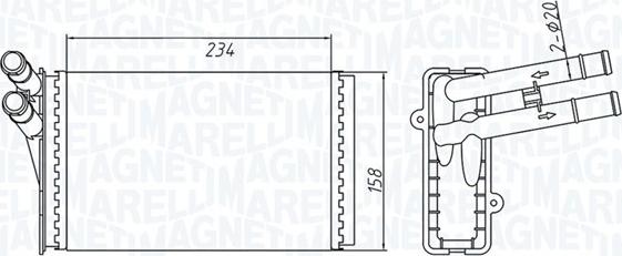 Magneti Marelli 350218409000 - Siltummainis, Salona apsilde ps1.lv