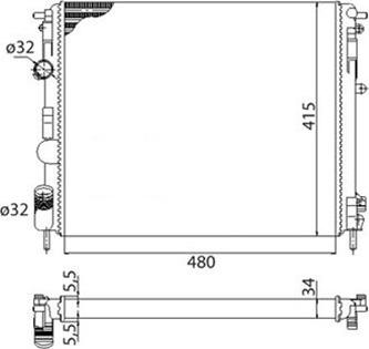 Magneti Marelli 350213991003 - Radiators, Motora dzesēšanas sistēma ps1.lv