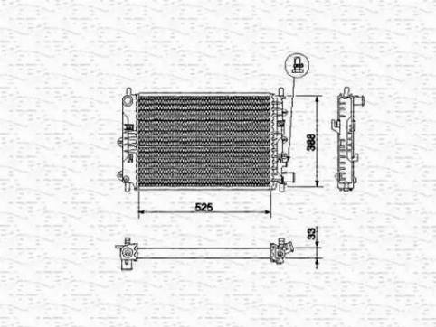 Magneti Marelli 350213494000 - Radiators, Motora dzesēšanas sistēma ps1.lv