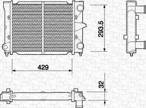 Magneti Marelli 350213646000 - Radiators, Motora dzesēšanas sistēma ps1.lv