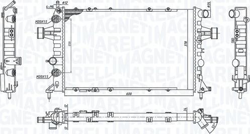 Magneti Marelli 350213194600 - Radiators, Motora dzesēšanas sistēma ps1.lv