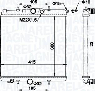 Magneti Marelli 350213194100 - Radiators, Motora dzesēšanas sistēma ps1.lv