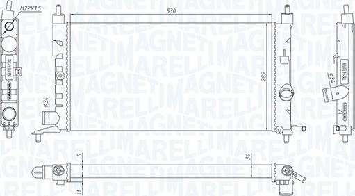 Magneti Marelli 350213190400 - Radiators, Motora dzesēšanas sistēma ps1.lv