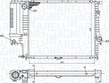 Magneti Marelli 350213190200 - Radiators, Motora dzesēšanas sistēma ps1.lv