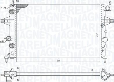 Magneti Marelli 350213192500 - Radiators, Motora dzesēšanas sistēma ps1.lv