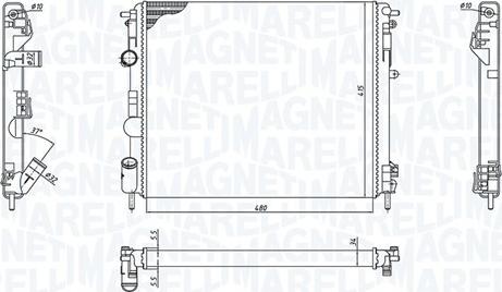 Magneti Marelli 350213192600 - Radiators, Motora dzesēšanas sistēma ps1.lv